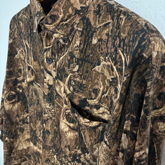 RedHead Camo Hunting Shirt Men’s XL Long Sleeve Deer Pattern Cotton Outdoors - Picture 5 of 10